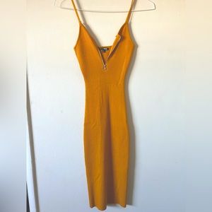 Rust/ Orange Midi Bodycon Dress Size M